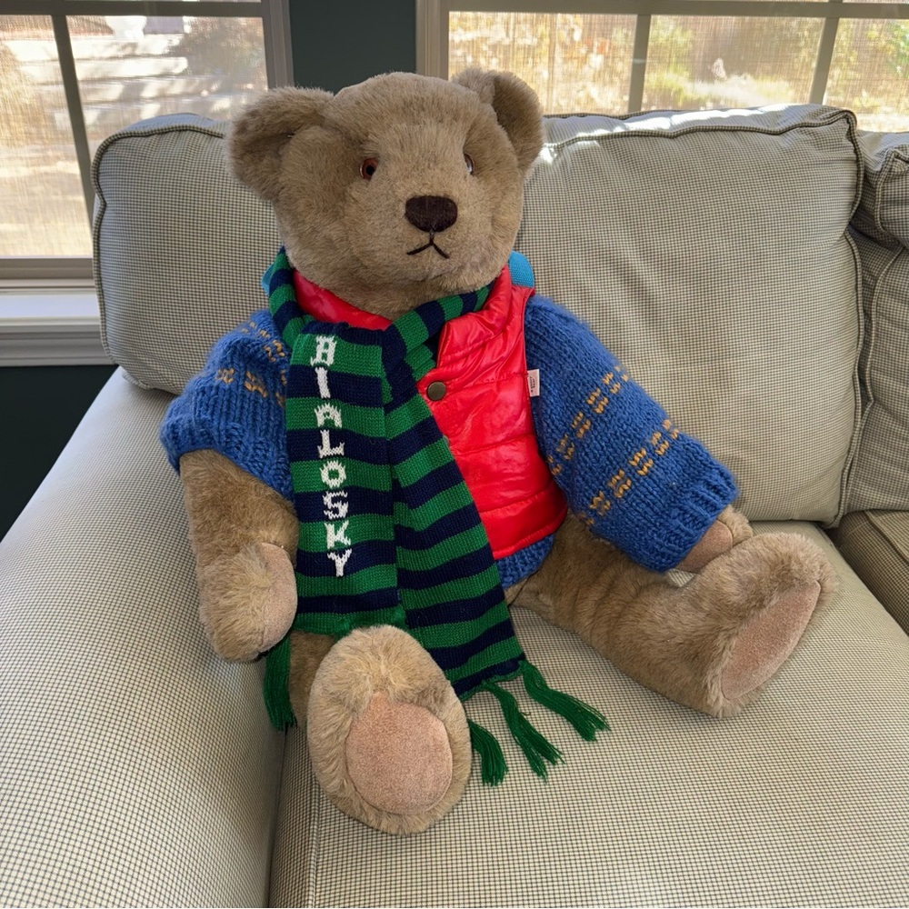 Very Good - 30”- Vintage 1982 Gund Bialosky "Save the Bears" teddy bear